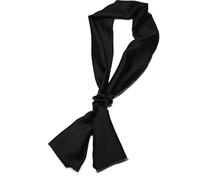 GIYXHU 1Pcs Long Women Neck Scarf Plain Headband Silk Satin Hair Female Skinny Bag Scarves For Ladies para Llevar A Diario(Black)