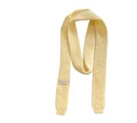 GIYXHU 1Pcs Trendy Thin Scarf Soft Rainbow Color Long Narrow Scarves Neckerchief Neck Warmer Harajuku Knitted Female para Llevar A Diario(Yellow)