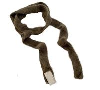 GIYXHU 1Pcs Trendy Thin Scarf Soft Rainbow Color Long Narrow Scarves Neckerchief Neck Warmer Harajuku Knitted Female para Llevar A Diario(Brown)