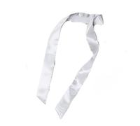 GIYXHU 1Pcs Women Narrow Long Scarf Solid Color Chiffon Red Tie Black Bag Ribbon Headband Choker Streamer Lady Accessories para Llevar A Diario(Silver)