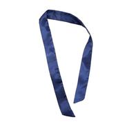 GIYXHU 1Pcs Women Narrow Long Scarf Solid Color Chiffon Red Tie Black Bag Ribbon Headband Choker Streamer Lady Accessories para Llevar A Diario(DEEP BLUE)