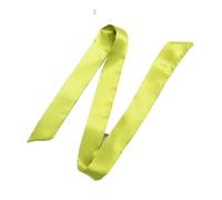 GIYXHU 1Pcs Women Narrow Long Scarf Solid Color Chiffon Red Tie Black Bag Ribbon Headband Choker Streamer Lady Accessories para Llevar A Diario(Dark Yellow)