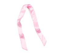 GIYXHU 1Pcs Women Narrow Long Scarf Solid Color Chiffon Red Tie Black Bag Ribbon Headband Choker Streamer Lady Accessories para Llevar A Diario(Pink)