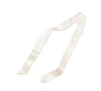 GIYXHU 1Pcs Women Narrow Long Scarf Solid Color Chiffon Red Tie Black Bag Ribbon Headband Choker Streamer Lady Accessories para Llevar A Diario(Beige)