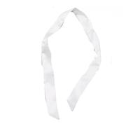 GIYXHU 1Pcs Women Narrow Long Scarf Solid Color Chiffon Red Tie Black Bag Ribbon Headband Choker Streamer Lady Accessories para Llevar A Diario(WHITE)
