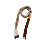 GIYXHU 1Pcs Wool Striped Plush Scarf Women's Design Sense Versatile Decoration Version Thin And Narrow Long para Llevar A Diario(Color 4)