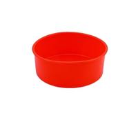 GIYXHU 2 moldes redondos de silicona antiadherentes for hornear pasteles, fondant, cilíndricos, for repostería, utensilios cocina para Pasteles(Red,6 inch)
