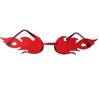 GIYXHU 24 Uds. Gafas de sol con llamas, accesorios playa plástico for verano, color rojo for mujeres y hombres, suministros for fiestas, for fotos Para Fiestas