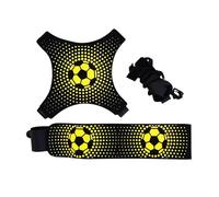 GIYXHU 2PCS Outdoor Sports Toy Ball with Elastic Swing Football Training Auxiliary Package Physical Exercise Personal Skills Practice Straps para Fútbol(Yellow)