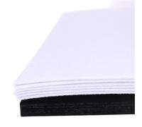 GIYXHU 40Pcs 2mm White Black Hard Felt,Cloth,Polyester Nonwoven Fabric,for Sewing Bag Pillow Para Manualidades(WHITE+Black)