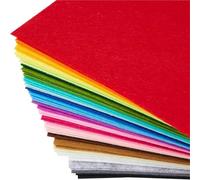 GIYXHU 40Pcs Felt Fabric Sheet Craft Non-woven Set Mixed Colors 1mm Thick For Needlework Sewing DIY Para Manualidades(30x30cm)