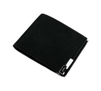 GIYXHU Carteras para Hombre Cartera de Lona Multifuncional for Hombre, Billetera Viaje Ocio, Ligera, portátil, Estilo Corto, combina con Todo, Tarjetero, Monedero(Black)