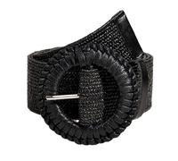 GIYXHU CinturóN Para Mujer Square Buckle Rubber Band Waist Seal Is Suitable For Daily Wear(110cm,Black)