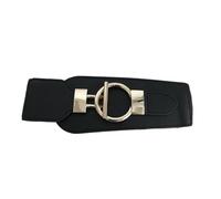 GIYXHU CinturóN Para Mujer Vintage Style Women'S Belt With Elastic Waistband For Decoration, Suitable For Daily Wear With A Coat; Minimalist(Black)