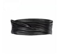 GIYXHU CinturóN Para Mujer Waist Ceinture Lady Decorative Dress with Skirt Black Body-shaping Wide Belts for Women 7CM(Black)