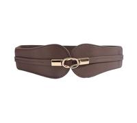GIYXHU CinturóN Para Mujer Wide Version Casual Fashionable Waist Belt For Women, Decorative Waistband With Closure For Shaping The Body(Coffee)