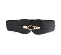 GIYXHU CinturóN Para Mujer Wide Version Casual Fashionable Waist Belt For Women, Decorative Waistband With Closure For Shaping The Body(Black)