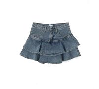 GIYXHU Falda Vaquera Spice Girls, Falda Doble Antideslizante, elástica for Mujer para Mujer(S)