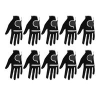 GIYXHU Guantes de Golf Transpirables for Hombre, Mano Izquierda, Derecha, Micro Fibra Suave, 10 Uds(10 pcs Left Hand Black,Size 26-XL)
