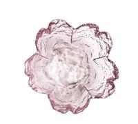 GIYXHU Juego De Platos De Postre Plato de postre 3 piezas, plato vidrio, cuenco for salsa, condimento cocina, helado, fruta, sala, vajilla con patrón flores(No Golden stroke)