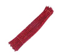 GIYXHU Limpiadores de tuberías con Purpurina, 50/100 Uds., Tallos de oropel de Felpa, Suministros for Manualidades DIY, Juguetes, Tallos de Chenilla(Red,100pcs)