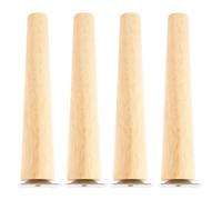 GIYXHU Patas De Madera para Muebles 4 Patas de Madera Maciza for Muebles, Soporte for sofá, Mesa TV, Mueble, estabilizadoras, Antideslizantes, for té, Armario, oblicuas/Rectas(Straight Foot 20cm)