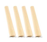 GIYXHU Patas De Madera para Muebles 4 Patas de Madera Maciza for Muebles, Soporte for sofá, Mesa TV, Mueble, estabilizadoras, Antideslizantes, for té, Armario, oblicuas/Rectas(Straight Foot 15cm)