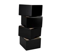 GIYXHU Patas De Madera para Muebles 4 Patas de Madera Negras for Muebles, Mesa en Forma L, Elevador Cama Adecuado for Todo Tipo