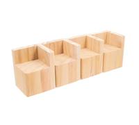 GIYXHU Patas De Madera para Muebles 4 Piezas de Bloques elevadores Patas Muebles Madera Maciza, Extensores Soporte sofá apilables, Cama Alta Resistencia, estabilizadores elevación Mesa y Silla