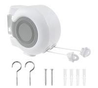 GIYXHU Tendedero de Doble línea retráctil for Exteriores, Ropa montada en la Pared, tendedero Invisible for balcón Alta Resistencia para Secar Ropa