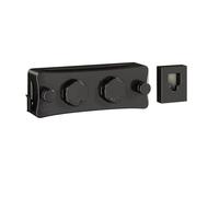 GIYXHU Tendedero Invisible for Interiores, Estante de Secado Ropa retráctil sin Taladro, Colgador baño, Cuerda Alambre Acero para Secar Ropa(Black-Doubleline)