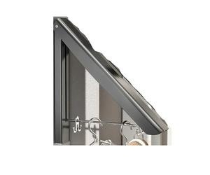 GIYXHU Varilla de secado Invisible aluminio, 1/2 unidades, 40cm, estante ropa plegable montado en la pared for interior, exterior, balcón, baño, ahorro espacio Para El Lavadero Y El Dormitorio(Grey)