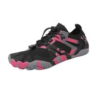 GIYXHU Zapatos De Agua Zapatos de Agua Antideslizantes de Secado rápido, Zapatos for Agua, Zapatos de Agua Descalzos, Transpirables, for Playa al Aire Libre, rastreo de Arroyos(Black Red,38)
