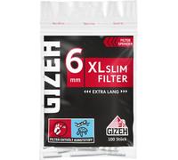 Gizeh 415925015 - Filtro para Cigarrillos (Extra-Largos, 6 mm, 20 x 100 Unidades), Color Blanco