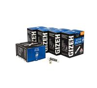 Gizeh ACTIV - Filtros de carbón activo (5 x 34 unidades, 6 mm de diámetro, 170 unidades, puntas articuladas, para fumar bajo contenido contaminante)