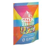 Gizeh Active Filtro 6 mm Rainbow, 210 piezas, Corrección de color, Materiales naturales, Blanco