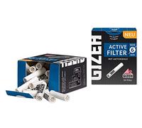 Gizeh Active Tips - Filtro de carbón Activo con Tapas de cerámica - 34 filtros
