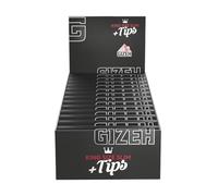 Gizeh Black King Size Slim - Papel de fumar con filtros anchos y perforados (extra fino, 110 x 44 mm)