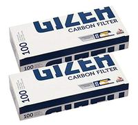 GIZEH - Filtro activo de carbono para cigarrillos (200 tubos de filtro de carbón)
