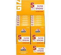 Gizeh Filtros Sticks Extra Slim 5,3 mm de diámetro, 3 cajas (30 paquetes/3780 filtros)