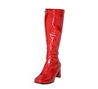 Gizelle Botas de fiesta GO GO GO para mujer de los años 60 y 1970, tallas 3-12, Red, 39 EU