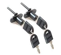 Gizhome - 4 piezas - Aleación de zinc para cajones de escritorio, armario, armario, gabinete, escaparate con 2 llaves de 16 mm (negro)