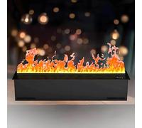 GIZMIT Chimenea de Vapor empotrada atomizada, Chimenea de Vapor de Agua 3D, Chimenea de Vapor de Agua eléctrica de Acero Inoxidable con Llama 3D, bajo Consumo de energía voicecontrol-80cm