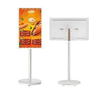 GIZMIT Televisor Inteligente portátil de 32", Pantalla táctil inalámbrica, batería de Gran Capacidad con 6 Horas de duración, Tableta Inteligente con Ruedas y Control Remoto D-8+128G