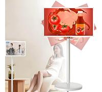 GIZMIT Televisor portátil con Ruedas, Smart TV portátil FHD de 32 Pulgadas con Android, Pantalla táctil giratoria, Altavoces duales, Gran Memoria Opcional, con Control Remoto C-4+64G