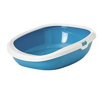 Gizmo Medium - Inodoro para Gatos (44 x 35,5 x 12,5 cm), Color Azul y Blanco