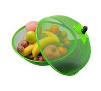 GizmoSynth Canasta de frutas frescas de malla de manzana, cuenco de frutas de metal con tapa, cesta de frutas de alambre, mesa decorativa, cuencos de frutas para mostradores mantienen alejados a