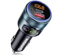 Gizmovine Transmisor FM Bluetooth Coche, Bluetooth 5.3, 48W Carga Rápida Dual (PD 30W + QC3.0 18W), Manos Libres, Refuerzo de Graves, Reproductor MP3, Adaptador Bluetooth Coche Mechero
