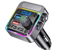 Gizmovine Transmisor FM Bluetooth Coche,Manos Libres Adaptador Bluetooth Radio Coche,Carga Rápida (USB C PD 36W QC3.0 18W),Mechero Accesorios Coche,Bass,Inalámbrico Reproductor Musica MP3