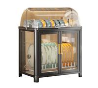 GIZNXBA Escurreplatos Acero Inoxidable Grande, Escurridor De Platos para Fregadero con Tapa Abatible 90°, Escurre Platos Armarios para Armario con Puerta Magnética(/Black B)